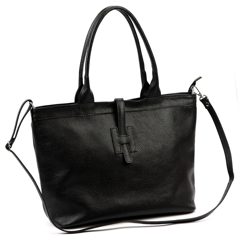 Stylowa Damska duża shopperbag skórzana elegancka torebka na ramię Luka