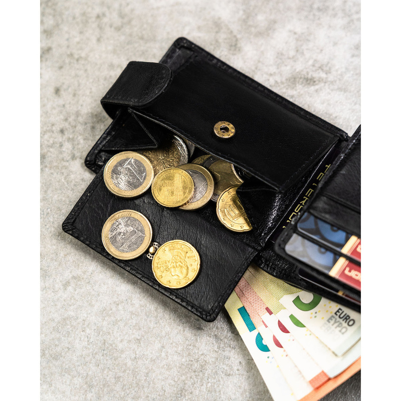 Skórzany męski portfel Peterson PTN RM-22L-BUF