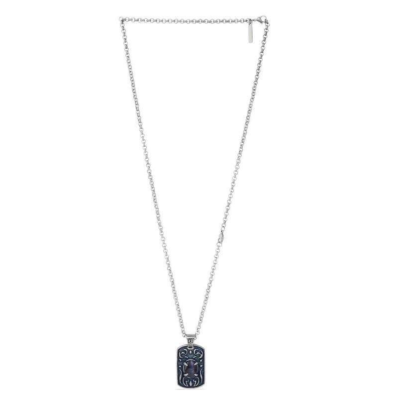 JEWELER'S POLICE S14AFX01P. Naszyjnik, Kolor czarny. Mężczyzna.