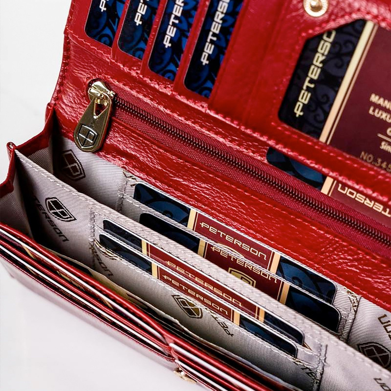 Skórzany damski portfel Peterson PTN 421028-SH