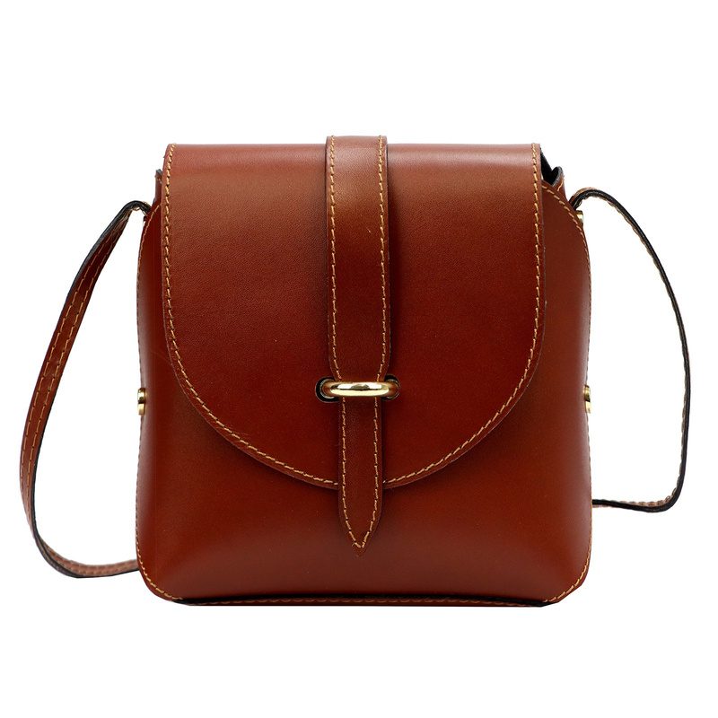 Gregorio damska listonoszka skora naturalna torebka z klapą na ramię