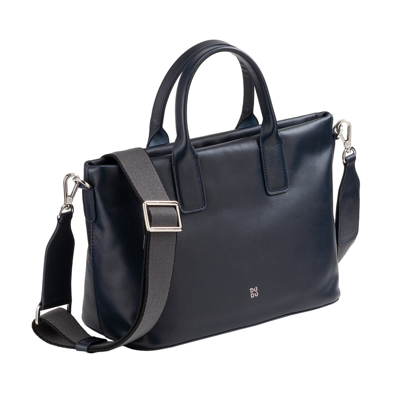 Dudu damski kuferek skóra naturalna torba do ręki z paskiem i kieszenią