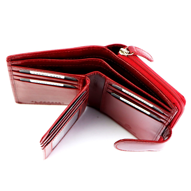 EL FORREST pionowa portmonetka skóra naturalna skórzany portfel RFID