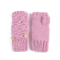 Grubo dziergane mitenki