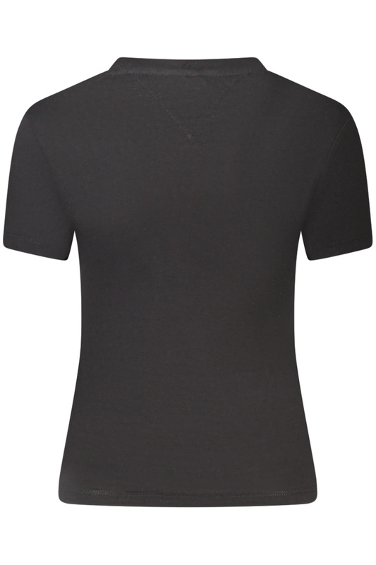 TOMMY HILFIGER DAMSKI T-SHIRT Z KRÓTKIM RĘKAWEM W KOLORZE CZARNYM