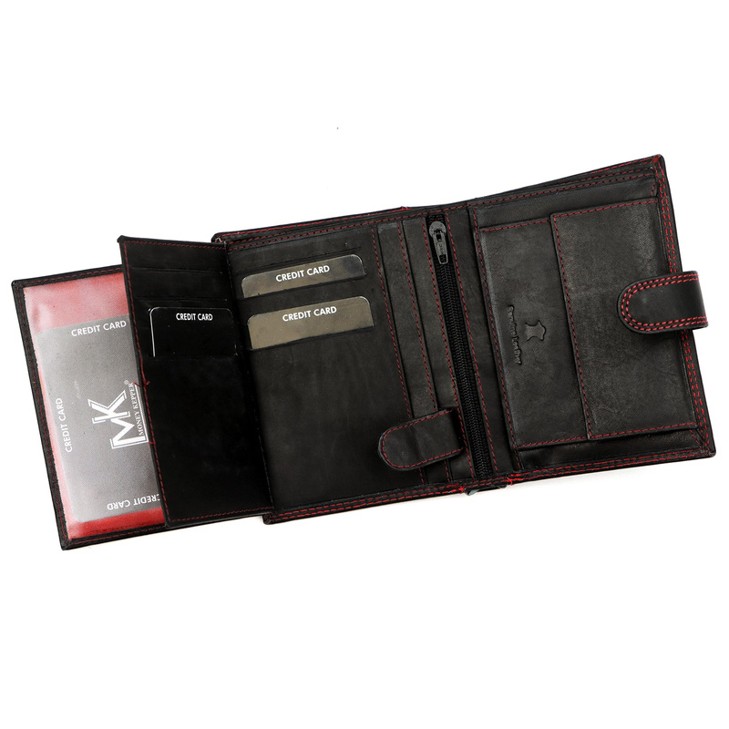 Money Kepper męski portfel skóra naturalna pionowy zamykany styl WILD WEST