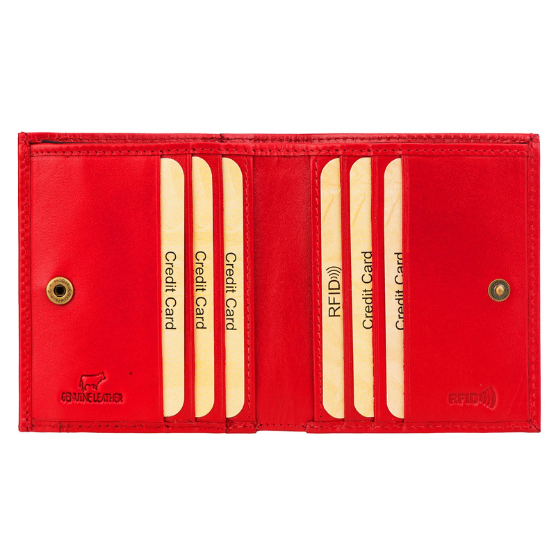 EL FORREST damska portmonetka skóra naturalna mały portfel system RFID