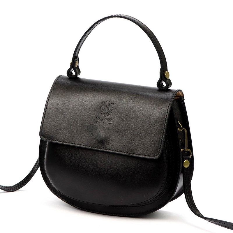 Zaokrąglona Listonoszka skórzana elegancka torebka na ramię Gregorio