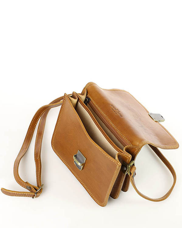 Torba skórzana kwadratowa premium Florence bag - MARCO MAZZINI czarna