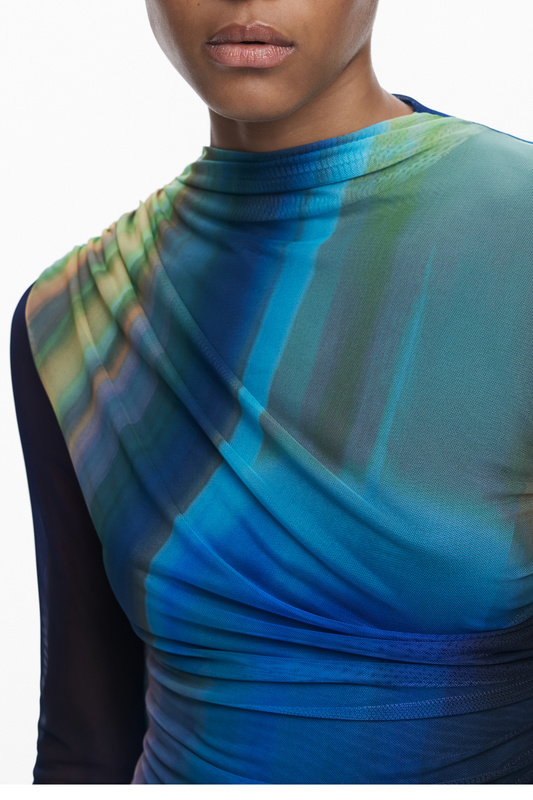 KR�TKA SUKIENKA DAMSKA DESIGUAL W KOLORZE NIEBIESKIM