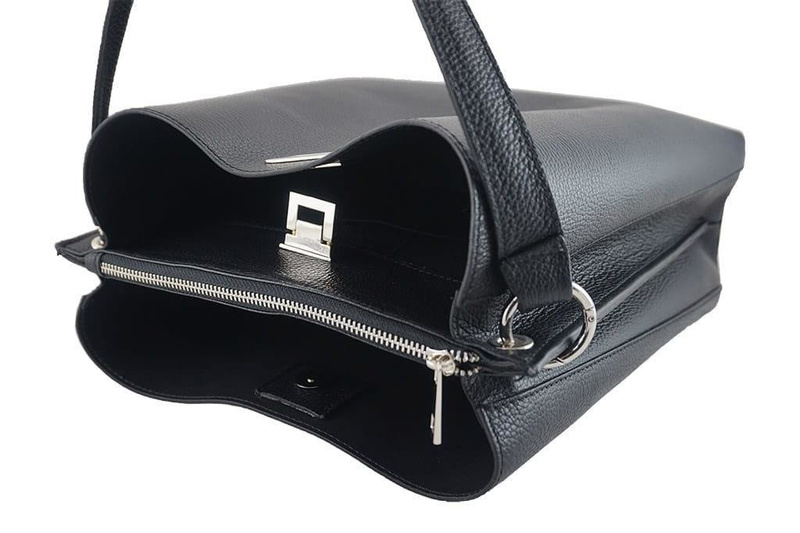 Duże torby damskie skórzane - Barberini's - Granatowa