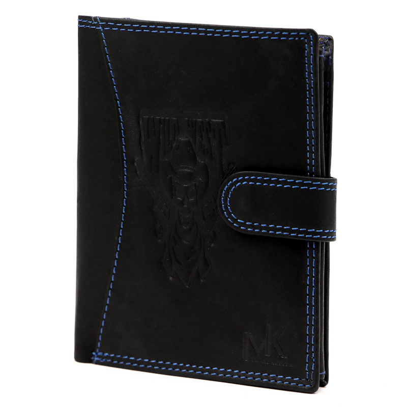 Skórzany męski portfel Money Kepper CDD 5601B WILD WEST