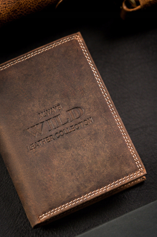 Skórzany męski portfel Wild N4-CHM-NL RFID