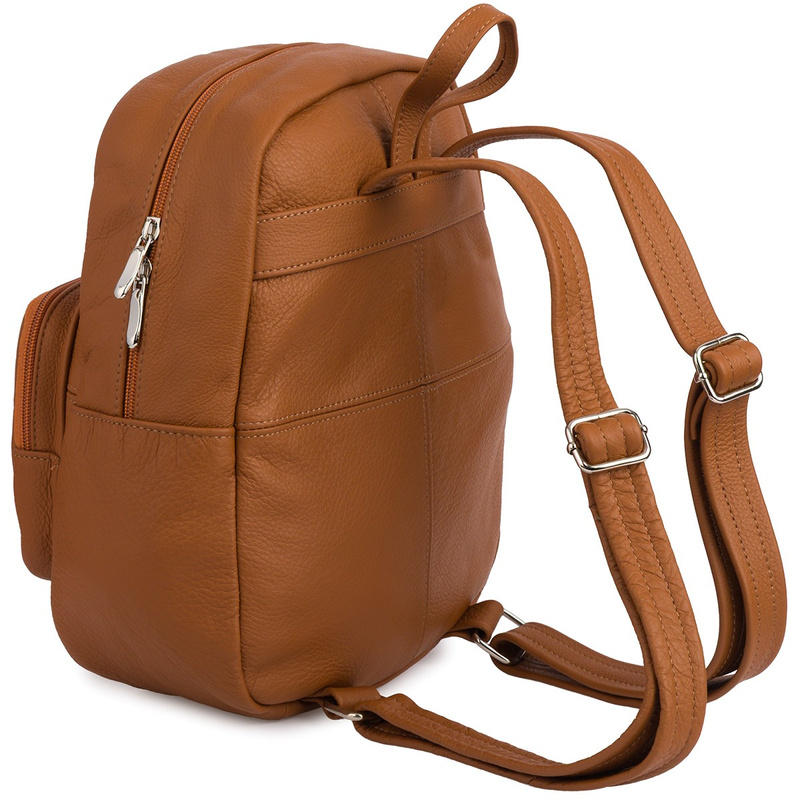 Plecak damski skórzany klasyczny duży skóra naturalna rudy Beltimore R33