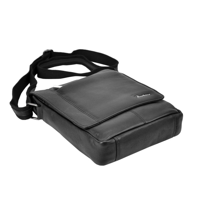 Pierre Andreus męska saszetka torba z klapką ze skóry naturalnej Codzienna