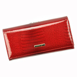 Lorenti portfel damski podłużny klasyczny lakierowany duży ochrona RFID