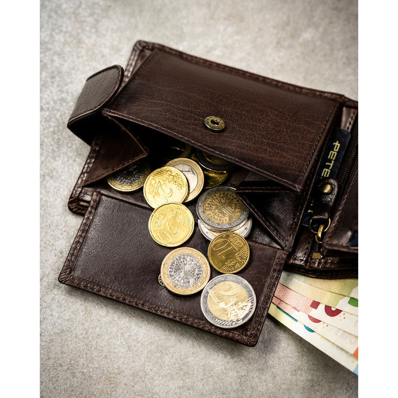 Skórzany męski portfel Peterson PTN N992L-BUF