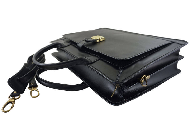 Aktówka męska skórzana Barberinis - Czarny