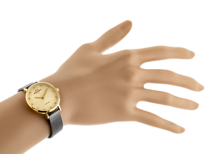 ZEGAREK DAMSKI BISSET BSBF30 (zb578p) - SZAFIROWE SZKŁO