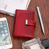 Etui skórzane na dokumenty karty okładka skóra naturalna wizytownik czerwony M32
