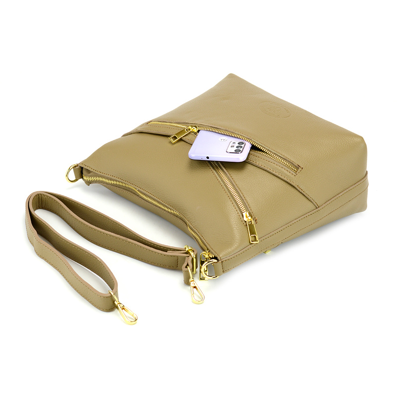 MiaMore damska listonoszka skóra naturalna torba na ramię z kieszeniami