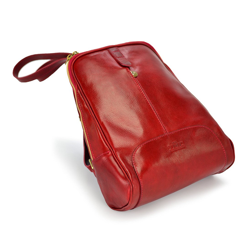 Florence Miejski Damski plecak skóra naturalna z kieszeniami na suwak