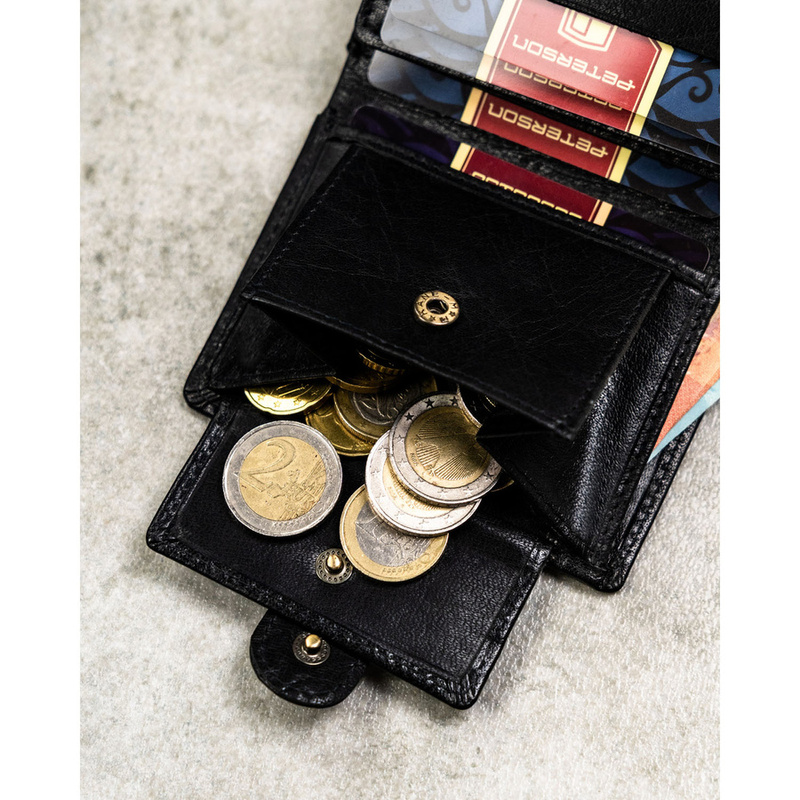 Skórzany męski portfel Peterson PTN RM-12L-BUF