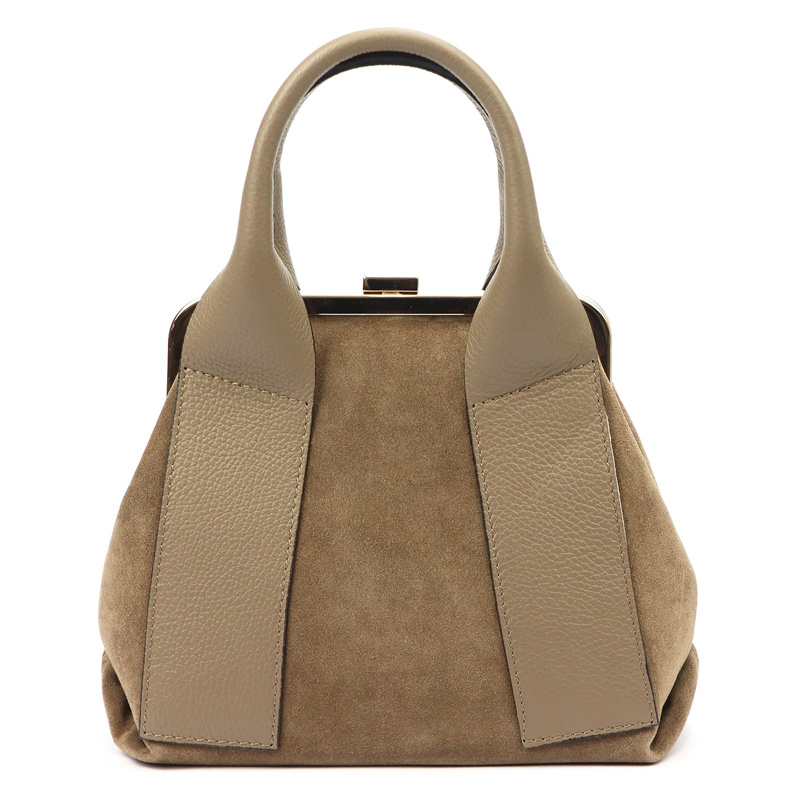 Vera Pelle mały damski kuferek skóra naturalna torebka do ręki z paskiem