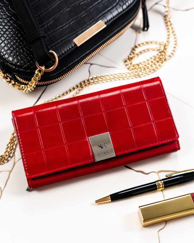 skóra naturalna + Damski portfel ze skóry ekologicznej Rovicky RPX-20A-3