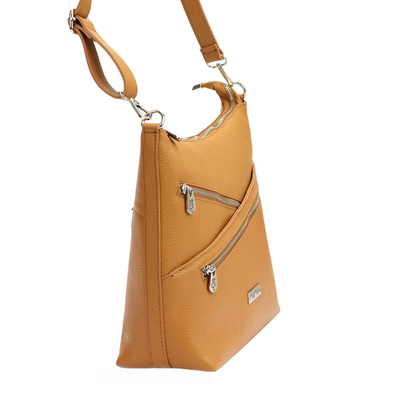 MiaMore damska listonoszka skóra naturalna torba na ramię z kieszeniami