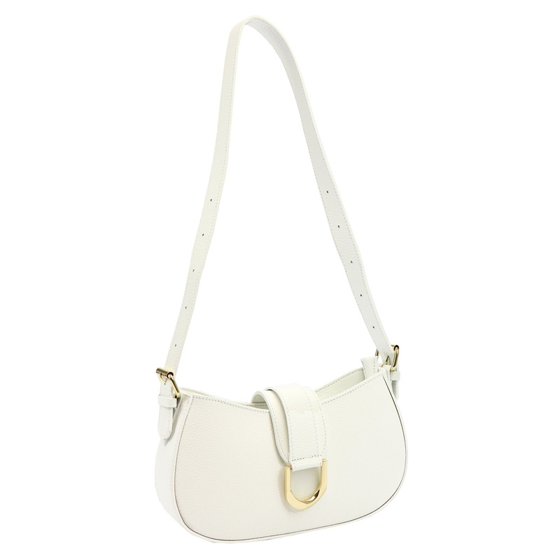 Vera Pelle damska listonoszka z kieszenią torebka na ramię skóra naturalna