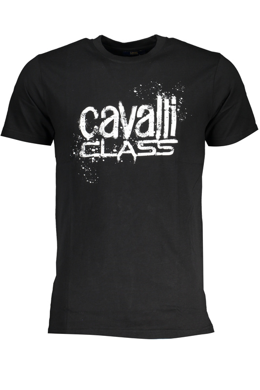 T-SHIRT MĘSKI Z KRÓTKIM RĘKAWEM KLASY CAVALLI CZARNA