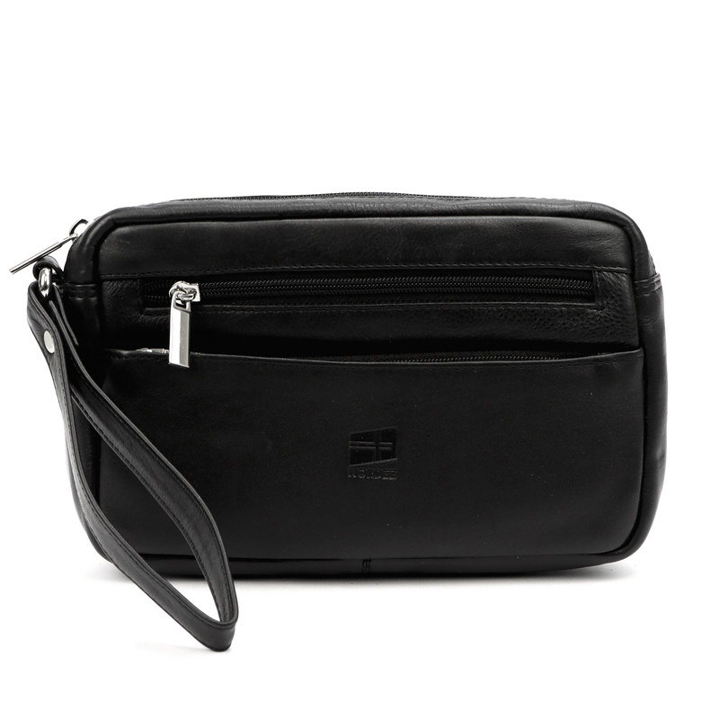 Nordee męska saszetka skóra naturalna torba do ręki z kieszeniami