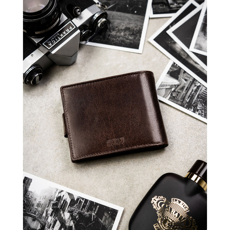 Skórzany męski portfel Peterson PTN N992L-BUF