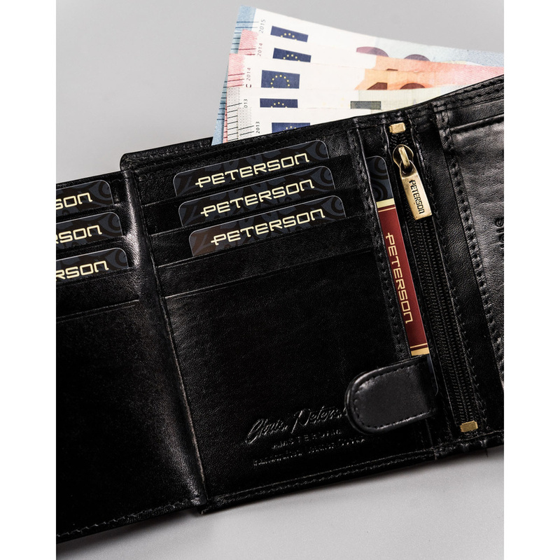 Skórzany męski portfel Peterson PTN N4L-VT