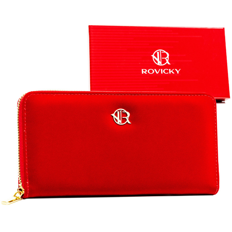 Duży Stylowy portfel damski na zamek od Rovicky