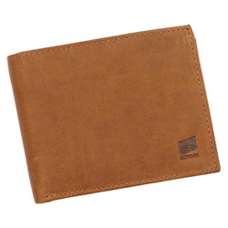 Nordee męski poziomy portfel skóra naturalna kompaktowy i pojemny