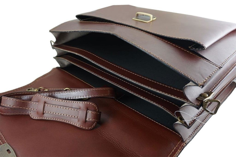 Aktówka męska skórzana - Barberini's - Czarna