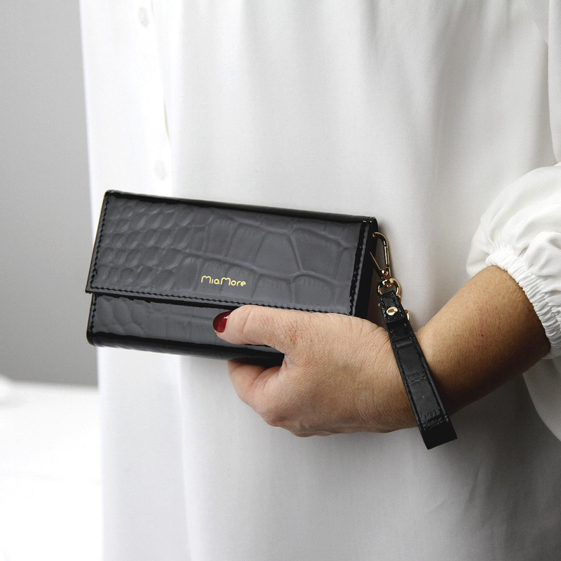 MiaMore case skóra naturalna IPHONE 12 etui na telefon skóra krokodyla