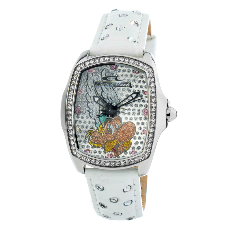 Zegarek CHRONOTECH CT7896LS-88. Kwarcowy, Kolor biały. Kobieta.