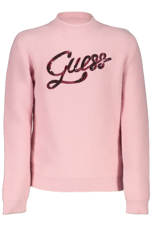 RÓŻOWY SWETER GUESS JEANS DLA DZIEWCZYN
