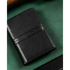 Duży, skórzany portfel męski w czarnym kolorze wyposażony w system RFID - Rovicky