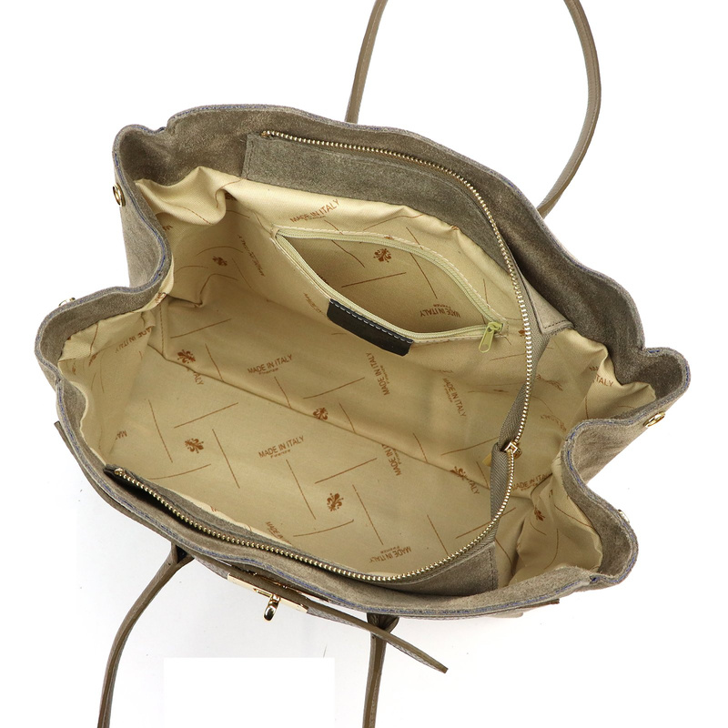 Camilla damska torebka na ramię zamszowa skóra naturalna shopperbag