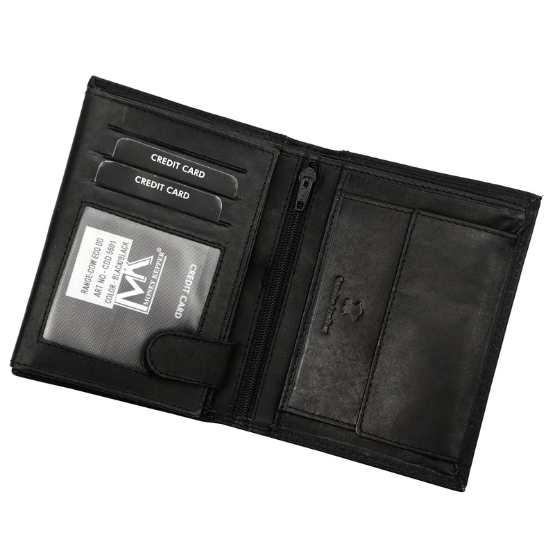 Skórzany męski portfel Money Kepper CDD 5601 SKULL
