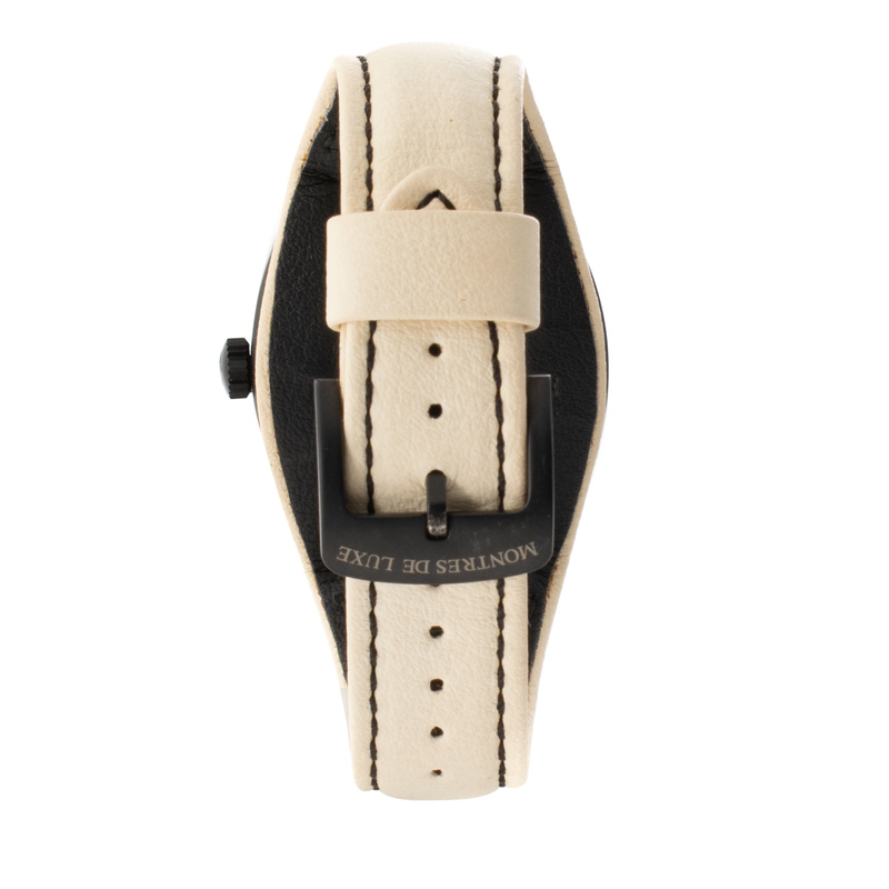 Zegarek MONTRES DE LUXE 09BK-2501. Kwarcowy, Kolor czarny. Unisex.