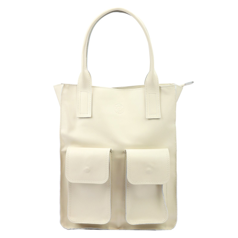 Gregorio shopperbag damska torebka na ramię skóra naturalna kieszenie