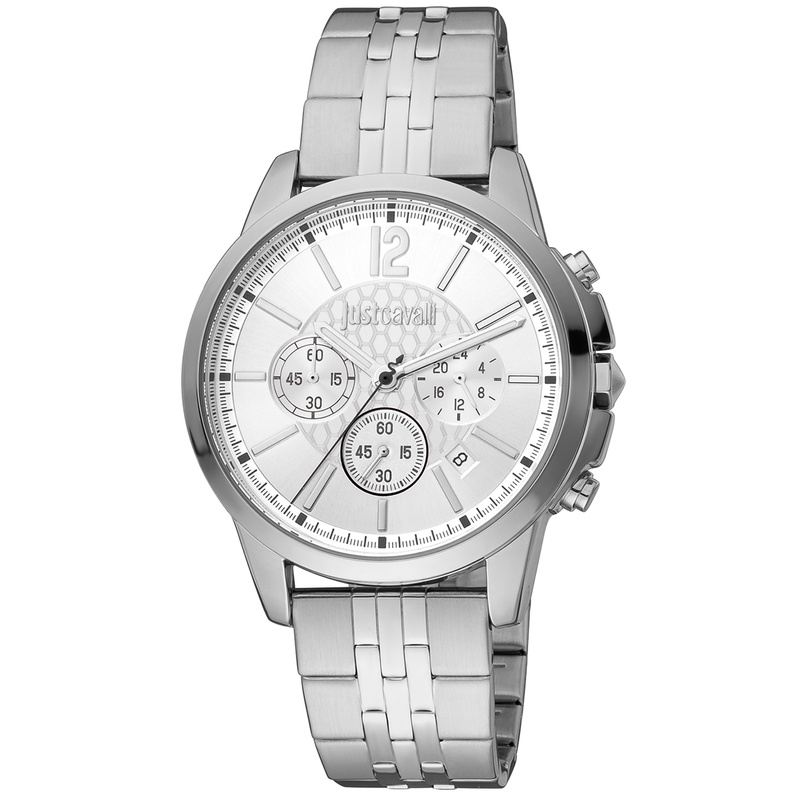Zegarek JUST CAVALLI JC1G175M0255. Kwarcowy, Kolor szary. Mężczyzna.