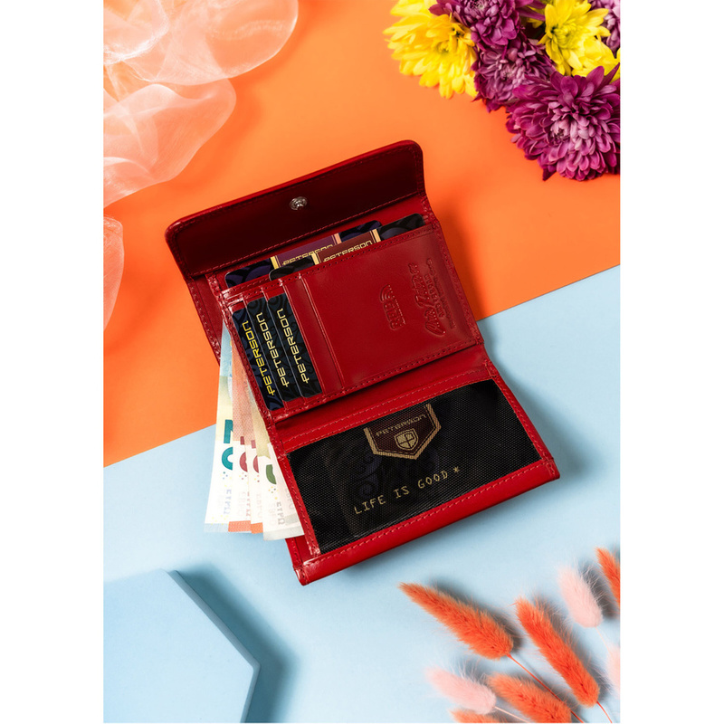 Damski portfel z naturalnej skóry Peterson PTN 27074-NGV