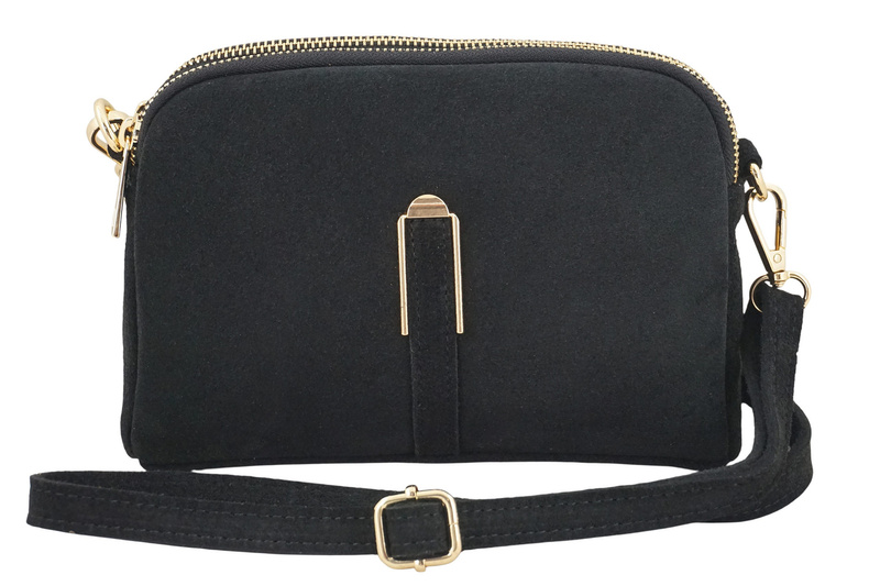 Mała torebka zamszowa wieczorowa - Czarna