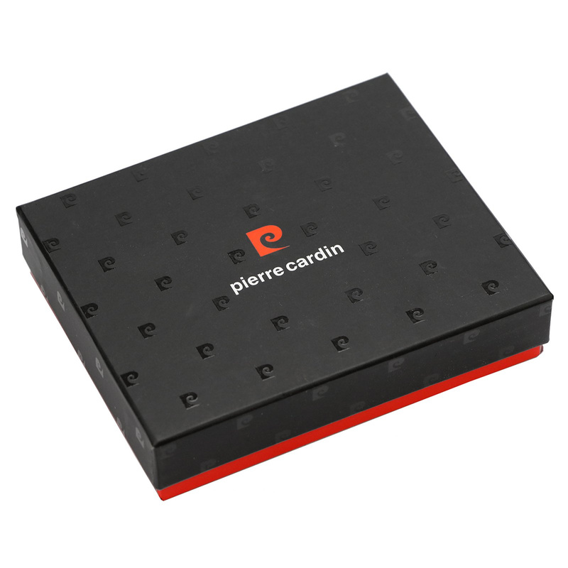 Pionowy duży pojemny Skórzany męski portfel marki Pierre Cardin z RFID